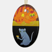 Décoration En Céramique Chat et souris (Gauche)