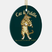 Décoration En Céramique Chat et violon (Droite)