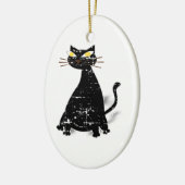 Décoration En Céramique Chat gras noir désossé (Gauche)