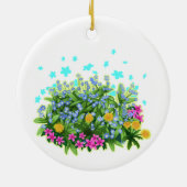 Décoration En Céramique Chat gris dans le Jardin des Fleurs (Dos)