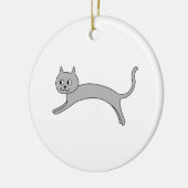 Décoration En Céramique Chat gris sautant (Gauche)
