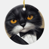 Décoration En Céramique Chat intelligent (Dos)