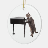 Décoration En Céramique Chat Jouer Piano (Gauche)