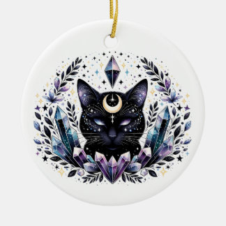Décoration En Céramique Chat noir en cristal Imaginaire
