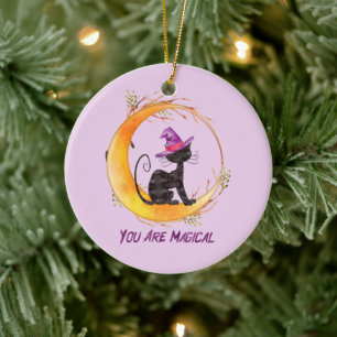 Décoration En Céramique Chat noir - Vous êtes magique