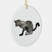 Décoration En Céramique Chat noir watercolor (Droite)