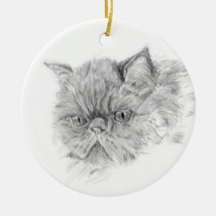 Décoration En Céramique chat persan