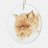 Décoration En Céramique chat persan de gingembre (Gauche)