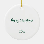 Décoration En Céramique Chat Whimsical Black Tuxedo avec arbre de Noël (Dos)