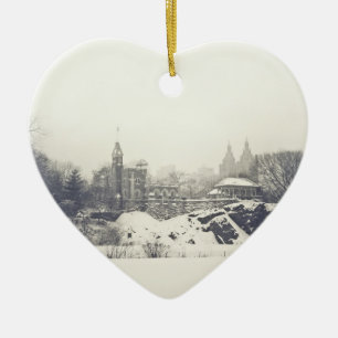 Décoration En Céramique Château de belvédère pendant les vacances d'hiv