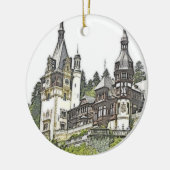 Décoration En Céramique Château de Peles Roumanie Noël (Gauche)