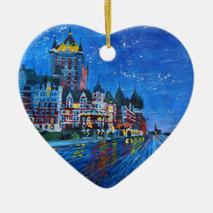 Décoration En Céramique Château Frontenac Québec Canada par nuit