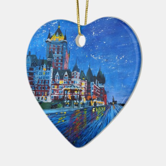 Décoration En Céramique Château Frontenac Québec Canada par nuit (Gauche)