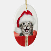 Décoration En Céramique chaton de Noël (Droite)