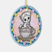 Décoration En Céramique Chaton en tasse (Droite)