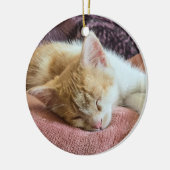 Décoration En Céramique Chaton gingembre endormi (Gauche)