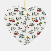 Décoration En Céramique Chats amusants, lait et magie. (Dos)