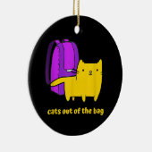 Décoration En Céramique Chats amusants sortis du sac (Droite)