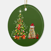 Décoration En Céramique Chats Avec Casquette Scaft Noël (Gauche)