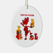 Décoration En Céramique Chats Love Livres (Droite)