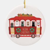 Décoration En Céramique Chats Noël Trolly Meowy Noël (Dos)
