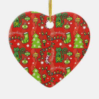 Décoration En Céramique Chats pour Noël