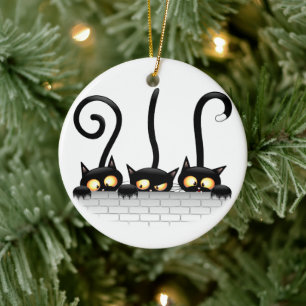Décoration En Céramique Chats Vilains, Ludiques et Drôles Personnages