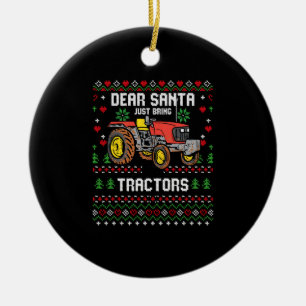 Décoration En Céramique Chauffeur de tracteur Moins moche Xmas Sweater Har