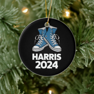 Décoration En Céramique Chaussure de vote pour la présidente Kamala HARRIS