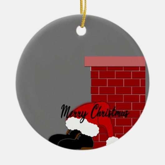 Décoration En Céramique Chaussure père Noël (Devant)