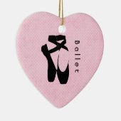 Décoration En Céramique Chaussures de Ballet Noir En Pointe (Droite)