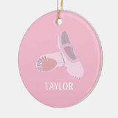 Décoration En Céramique Chaussures en Ballet Rose Photo personnalisée (Gauche)