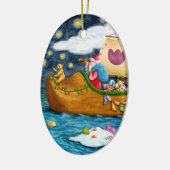 DÉCORATION EN CÉRAMIQUE CHAUSSURES NÉERLANDAISES PÈRE NOËL SHIP, ICEBERGS, (Gauche)