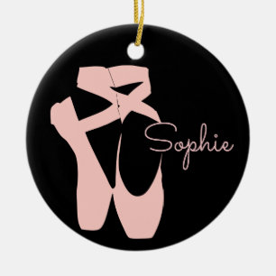 Décoration En Céramique Chaussures pointes de ballon rose