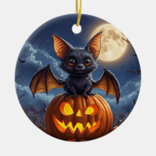 Décoration En Céramique Chauve-souris de dessin animé adorable perché sur