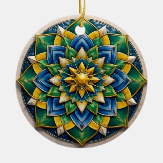 Décoration En Céramique Chaveiro Mandala Luxo - 01