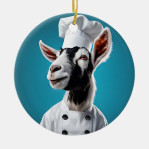 Décoration En Céramique Chef Goat