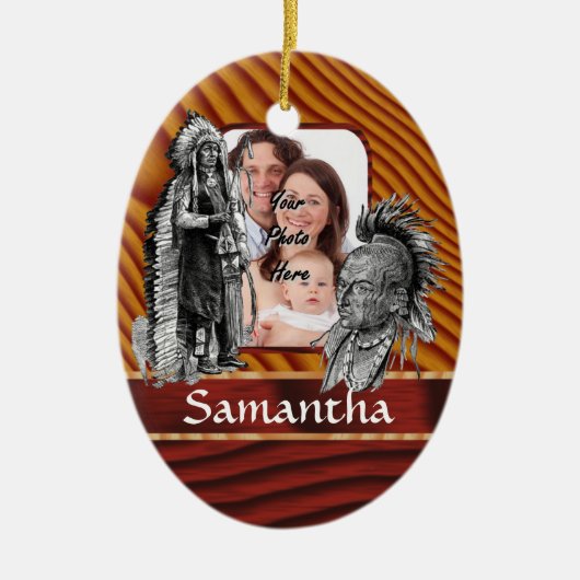 Décoration En Céramique Chefs indiens (Devant)