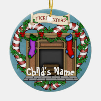 Décoration En Céramique Cheminée de Noël