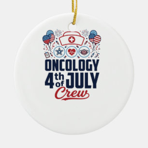 Décoration En Céramique Chemio Crew Médical Patriotique T-shirt 4 juillet 