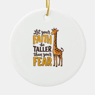 Décoration En Céramique Chemise chrétienne vintage girafe La Foi Sur La Pe