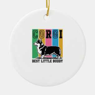 Décoration En Céramique Chemise Corgi Love Gravure Vintage Silhouette de C