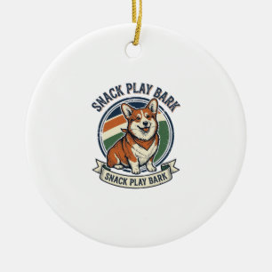 Décoration En Céramique Chemise de chien Corgi drôle gravure vintage amour