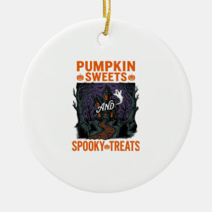Décoration En Céramique Chemise de friandises de citrouille Spooky Treats