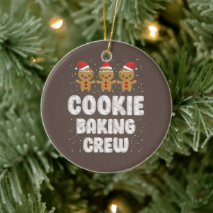 Décoration En Céramique Chemise de l'équipe de fabrication de cookies Noël