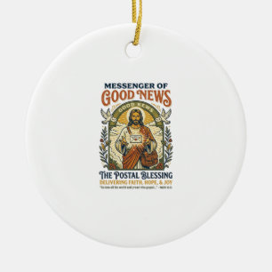 Décoration En Céramique Chemise de livraison de facteur Jésus Foi basée su