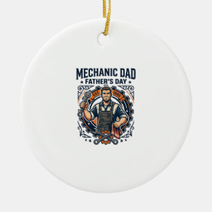 Décoration En Céramique Chemise de Mécanicien de la Fête des Pères Papa Dr