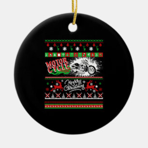 Décoration En Céramique Chemise de moto - Chemise de Noël de moto