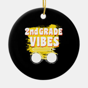 Décoration En Céramique Chemise de retour à l'école 2e année Vibes Enfant