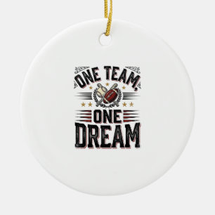 Décoration En Céramique Chemise d'équipe sportive vintage One Team One Dre